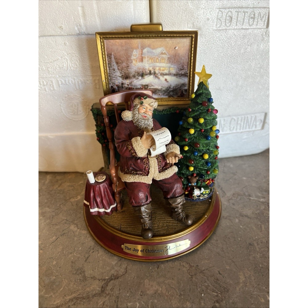 2003 The Joy Of Christmas By Thomas Kinkade Santa Claus Lights Up # 88685